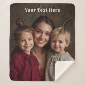 Mothers Day Sherpa Blanket Custom Photo Text Gifts Sherpadecke (Vorderseite)