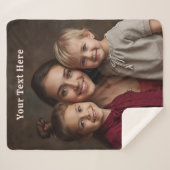 Mothers Day Sherpa Blanket Custom Photo Text Gifts Sherpadecke (Vorderseite (Horizontal))