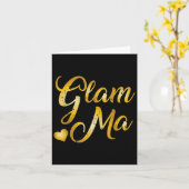 Mother's Day Shirts Glam Ma Heart T-Shirts Mommy G Karte (Gelbe Blume)