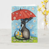 Mothers Day Siamese von BiHrLe Karte (Gelbe Blume)