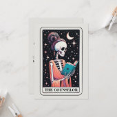 Mother's Day Skeleton The Counselor Tarot Karte (Vorderseite/Rückseite Beispiel)