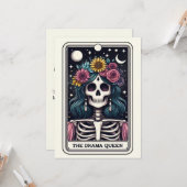 Mother's Day Skeleton The Drama Queen Tarot Karte (Vorderseite/Rückseite Beispiel)