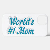 Mothers Day sky blue text Case-Mate iPhone Hülle (Rückseite (Horizontal))