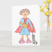 Mother's Day Super Mom Karte (Gelbe Blume)