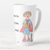 Mother's Day Super Mom Milchtasse (Rechte Ecke)