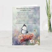 Mothers Day Sympathy Loss of Daughter in Memory  Karte (Vorderseite)