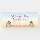 Mother's Day Unicorn-Themed Party Banner (Horizontal)
