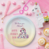 Mother's Day Unicorn-Themed Party Pappteller (Party)