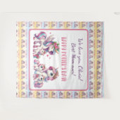 Mother's Day Unicorn-Themed Party Wandteppich (Vorderseite (Horizontal))