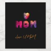 mothers day weinetikett (Einzelnes Label)