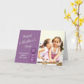 Mother's Day World's Best Mama Custom Foto & Name Karte (Gelbe Blume)