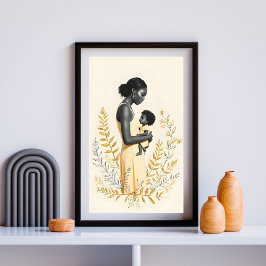 Mother's Embrace – Unconditional Love in Bloom Poster