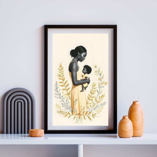 Mother's Embrace – Unconditional Love in Bloom Poster