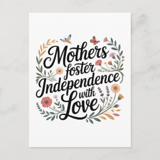 Mothers Foster Independence With Love Ankündigungspostkarte