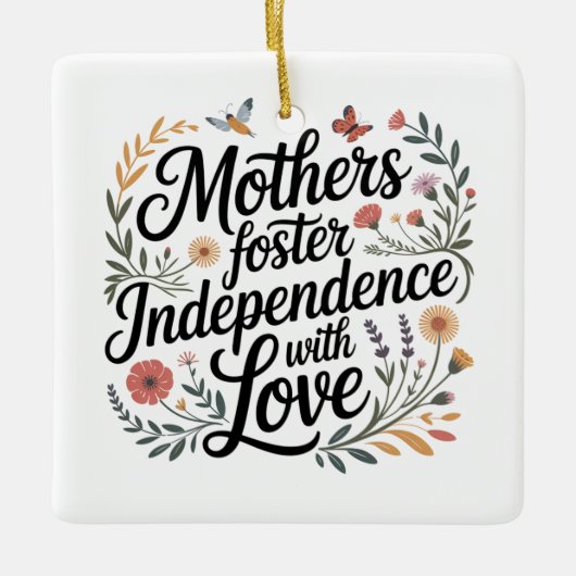 Mothers Foster Independence With Love Keramikornament (Vorderseite)