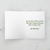 "Mother's Geraniums" Get Well Card Karte (Innenseite)