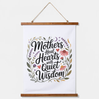 Mothers Heal Hearts With Quiet Wisdom Wandteppich Mit Holzrahmen