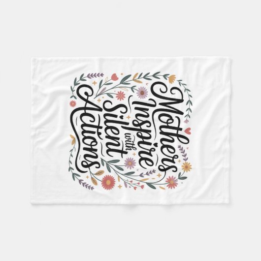 Mothers Inspire With Silent Actions Fleecedecke (Vorderseite (Horizontal))