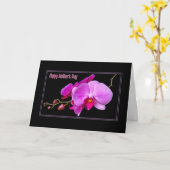 Mother's Lila Orchid Karte (Gelbe Blume)