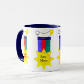"Mother's Medals" Ringer-Tasse Tasse (Vorderseite Links)