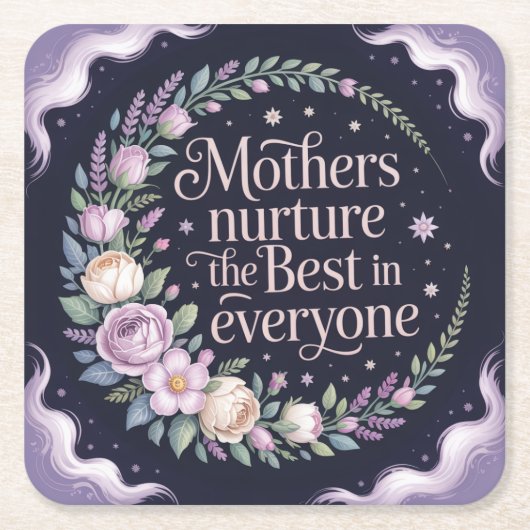 Mothers Nurture The Best In Everyone Rechteckiger Pappuntersetzer (Vorderseite)