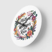 Mothers Paint Rainbows After Rain Runde Wanduhr (Winkel)