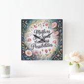 Mothers Sow Seeds Of Endless Possibilities Quadratische Wanduhr (Zuhause)
