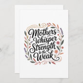 Mothers Whisper Strength To The Weak Einladung (Vorne/Hinten)