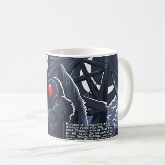 Mothman Art Tasse (VorderseiteRechts)
