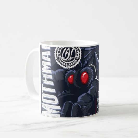Mothman Art Tasse (Vorderseite Links)