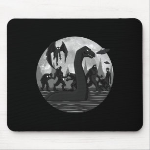 Mothman Bigfoot Loch Ness Monster Außerirdischen U Mousepad