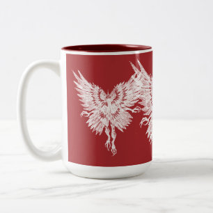 Mothman Blood Red Eyes Zweifarbige Tasse