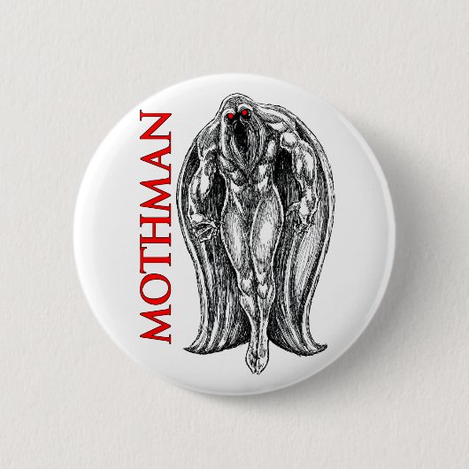 Mothman Button (Vorderseite)