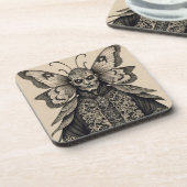 MOTHMAN CREATUR GETRÄNKEUNTERSETZER (Linke Seite)