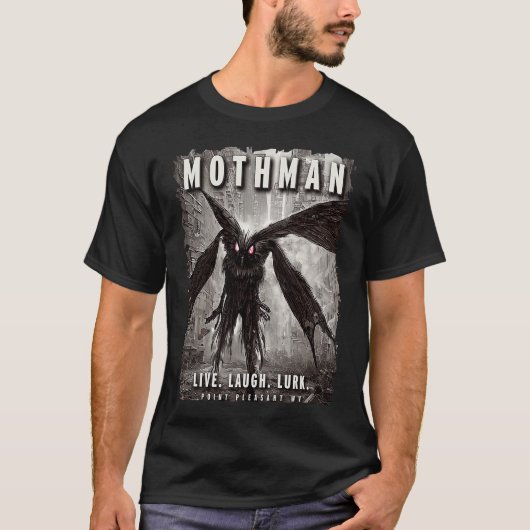 Mothman Creepy Cryptid City Point Pleasant T-Shirt (Vorderseite)