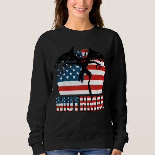 Mothman Cryptid 4. Juli Amerikanische Flagge Sweatshirt