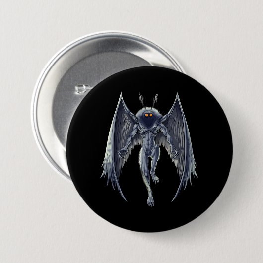 Mothman Cryptid Creature Button (Vorne & Hinten)
