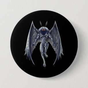 Mothman Cryptid Creature Button