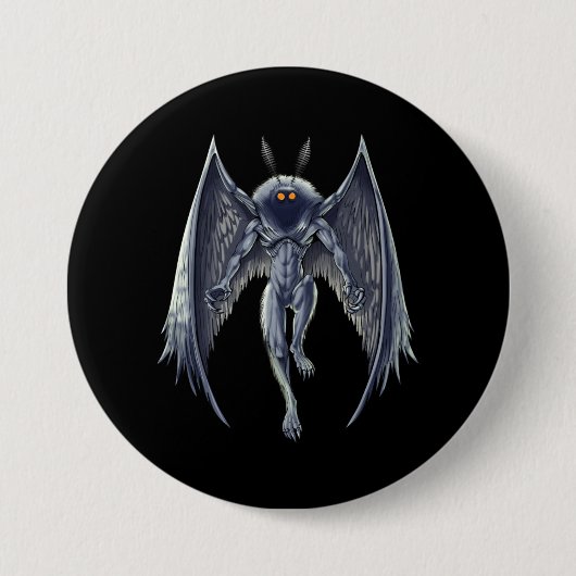 Mothman Cryptid Creature Button (Vorderseite)