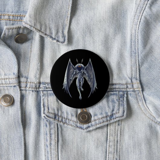 Mothman Cryptid Creature Button (Beispiel)