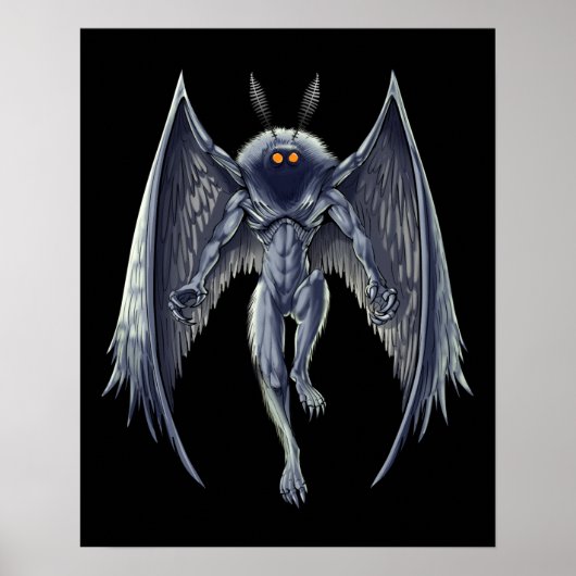 Mothman Cryptid Creature Poster (Vorne)