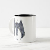 Mothman Cryptid Creature Zweifarbige Tasse (Vorderseite Links)