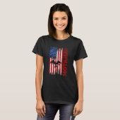 Mothman Cryptid Cryptozoology American Flag T-Shirt (Vorne ganz)
