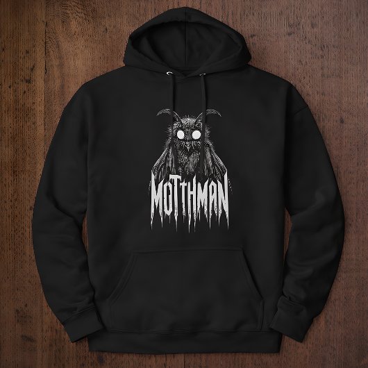 Mothman Cryptid Horror Gothic Paranormal Creature  Hoodie