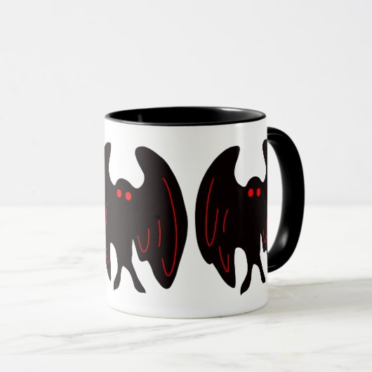 Mothman Cryptid Monster Tasse (VorderseiteRechts)