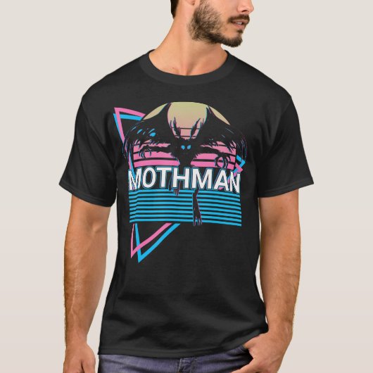 Mothman Cryptozoology Retro Cryptid T-Shirt (Vorderseite)