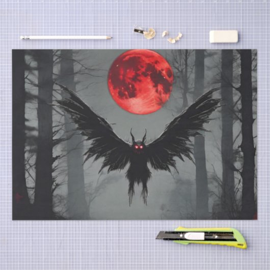 Mothman Decoupage Cryptid Decoupage Seidenpapier (Handwerk)