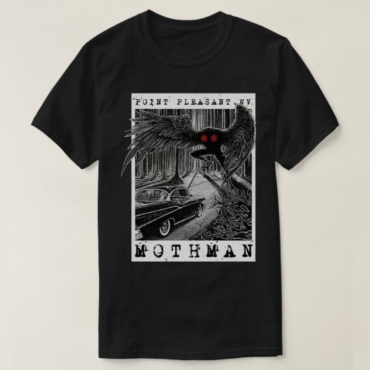 Mothman Encounter 1966 Point Pleasant Original Cr T-Shirt (Design vorne)