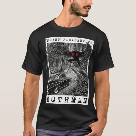 Mothman Encounter 1966 Point Pleasant Original Cr T-Shirt (Vorderseite)