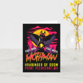 Mothman Fun Cryptid Harbinger Part Man Part Moth Karte (Gelbe Blume)